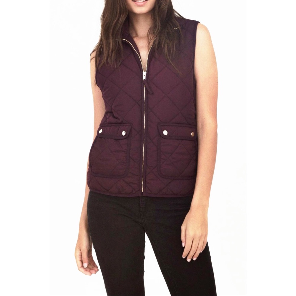 J. Crew burgundy vest